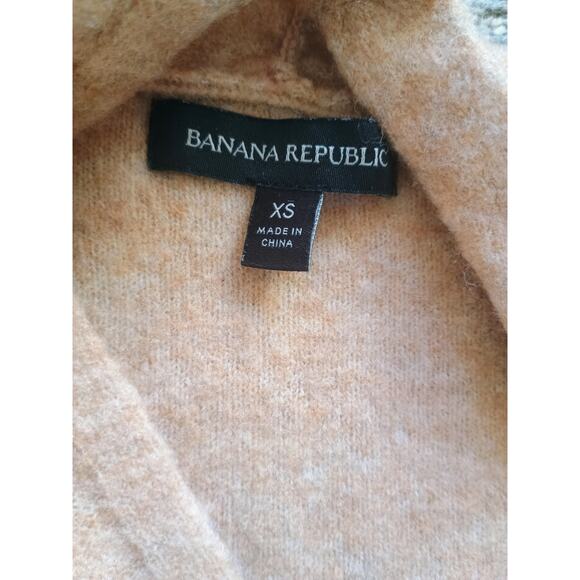 Banana Republic Aire Wrap-Front Sweater wool blend tan beige ballet Core neutral - Picture 7 of 10